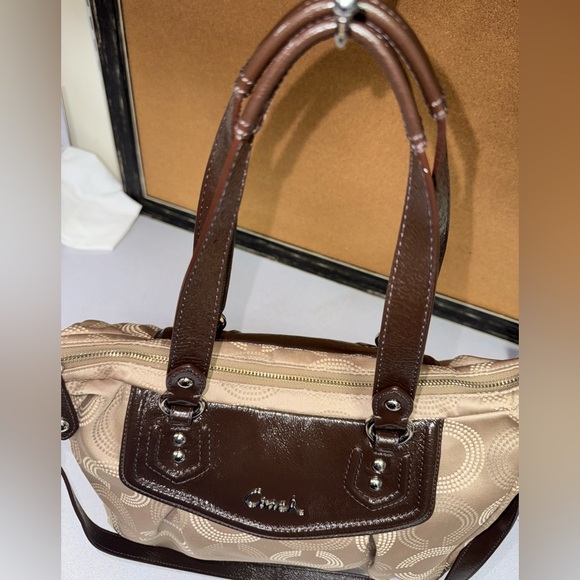 COACH Ashley Dotted Op Art Satchel Bag - Picture 5 of 10